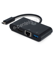 Σταθμός σύνδεσης από USB type C αρσ. σε HDMI / USB-C / USB 3.0